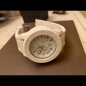 NIXON Minimize 42-20 Chronograph Watch White Band Stainless Steel ( Unisex )
